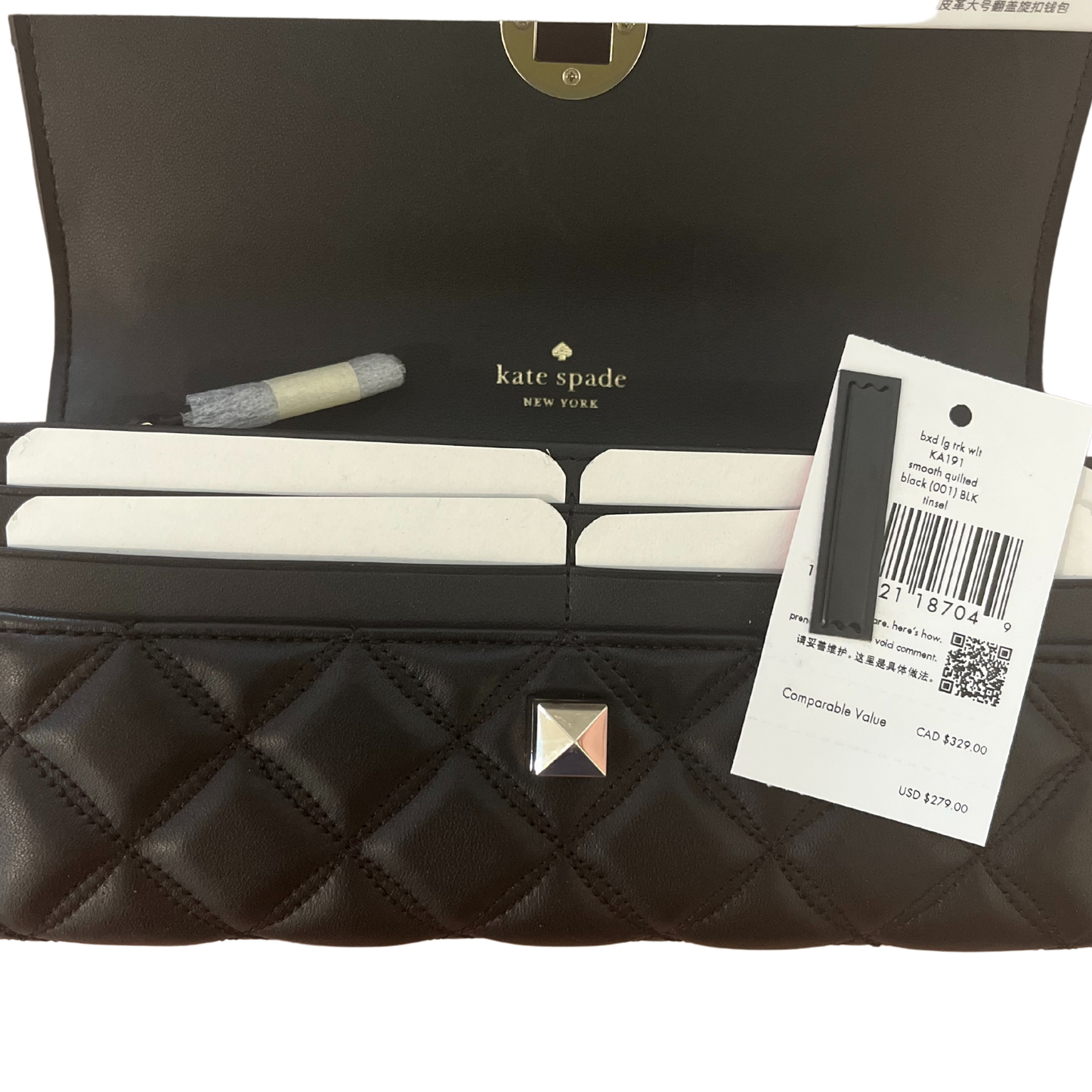 Kate Spade Long Wallet (Black)